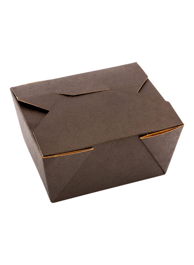 Restaurantware Bio Tek 30 Ounce Take Out Boxes, 200 To Go Lunch Boxes - Tab-Lock Closure, Heat-Tolerant, Black Paper Disposable Lunch Boxes, Greaseproof, For Hot And Cold Foods - Image 1