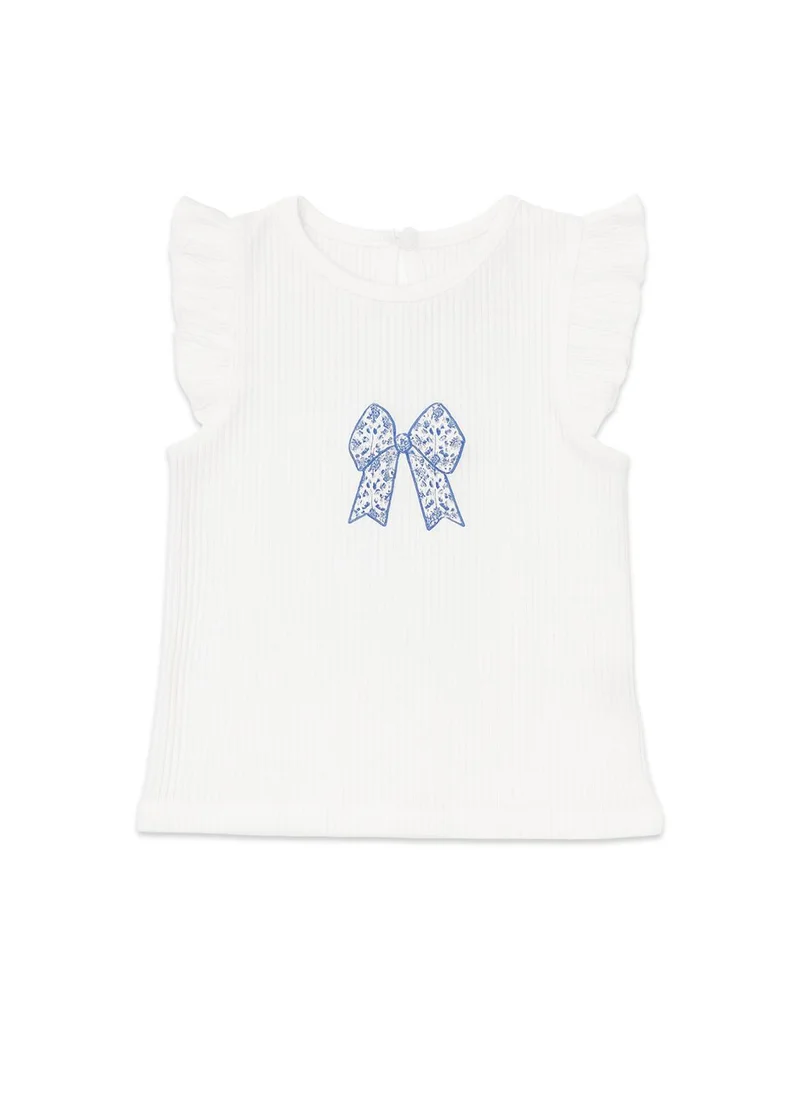 Nautinati  Nautinati White Printed Top And Blue Balloon Skirt For Girls for Women | Best Price UAE