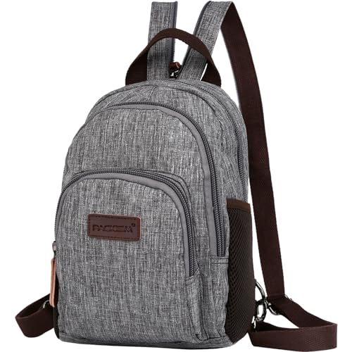 PACKISM Small Backpack Purse for Women - Convertible Backpack Purse Sling Bag for Women with Multiple Compartment Pockets Adjustable Straps Daily Mini Backpack, Grey - Image 1