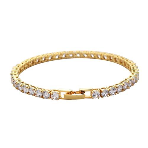 CHEETAH Women’s Gold Watch and Classic Diamond Tennis Bracelet Set - Image 3