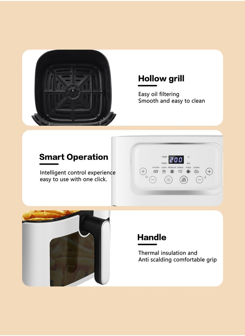 Air fryer 10L Large Size, 6 Presets, 1300W, One-Touch Panel, 360° Turbo Airflow Technology, Non-stick Airfryer Basket, Dishwasher Safe, Elegant white design - pzsku/ZE4C1917720B6E498D716Z/45/1742452047/1ac05316-bcd4-4988-9da1-3d162290b20b