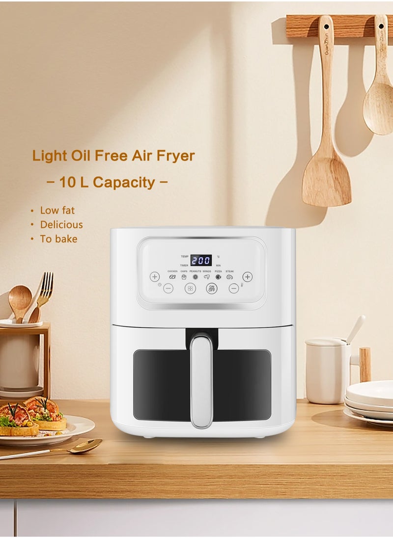 Air fryer 10L Large Size, 6 Presets, 1300W, One-Touch Panel, 360° Turbo Airflow Technology, Non-stick Airfryer Basket, Dishwasher Safe, Elegant white design - pzsku/ZE4C1917720B6E498D716Z/45/1742452049/cd3182e0-536c-4074-a1a6-332b426cd399
