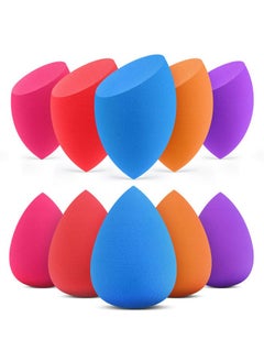InnoGear Makeup Sponge, 10 Pcs Makeup Sponges Blender Set Beauty Cosmetic Foundation Blending Applicator Puff, Flawless For Liquid Cream Powder (Multi Colored)  - Image 1