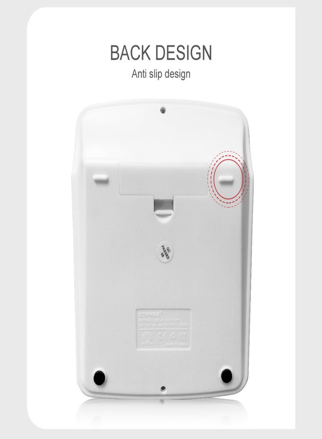 آلة حاسبة مكتبية 12 رقمًا تعمل بالطاقة الشمسية وشاشة LCD كبيرة وآلة حاسبة بزر كبير 112 خطوة للتحقق من الوظيفة الصحيحة مناسبة للمكتب والمدرسة والمنزل للأطفال والطلاب والمحاسبين - Image 2