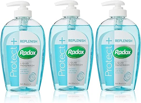 Radox Antibacterial Plus Replenish Hand Wash 3 Pack - Image 1
