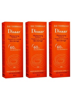 3Pcs  Disaar Moisturizing Sunblock SPF 60 , 80Ml