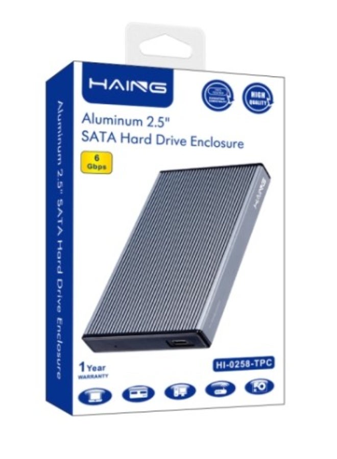 Haing حافظة قرص صلب 2.5 بوصة USB 3.0 سعة 4TB هيكل من سبائك الألمنيوم - Image 1