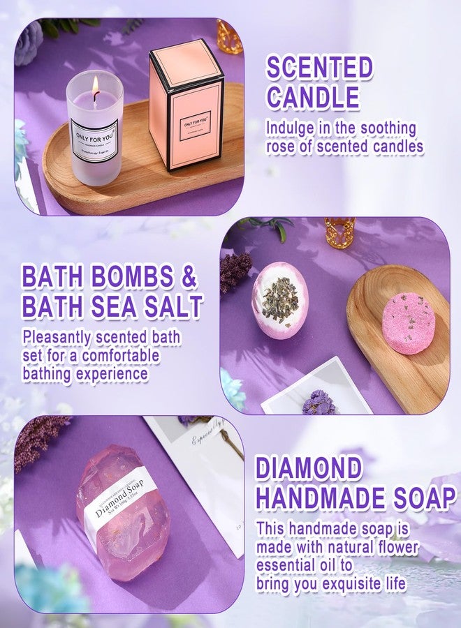 Nuogo مجموعة هدايا عيد الميلاد من Nuogo 13 قطعة للنساء هدايا يوم الأم سلة سبا للنساء مرايا جورب بخار صندوق مجوهرات رداء استحمام للأم المربية الصديقة الزوجة - Image 4