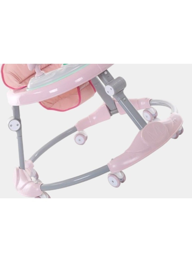 Kiko 360-Degree Rotate Baby Walker With Detachable Music Tray, Adjustable Height, 6 - 18 Months, Pink, Baby Boys And Girls - Image 3