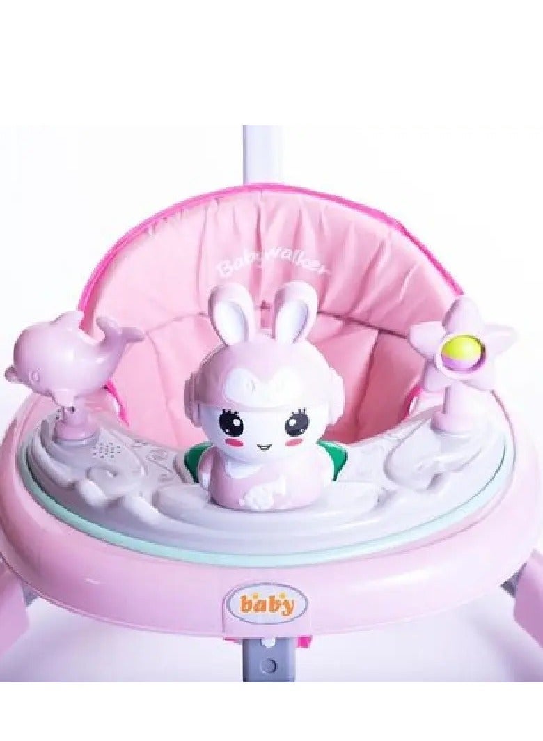 Kiko 360-Degree Rotate Baby Walker With Detachable Music Tray, Adjustable Height, 6 - 18 Months, Pink, Baby Boys And Girls - Image 5