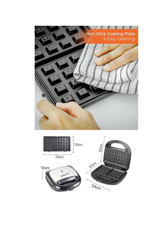 Haley - HALEY Sandwich Maker,8-in-1 Multi Snack Maker,Detachable Sandwich, Grill, Waffle Making Plates with Bakelite Coating, 1-Year Warranty (8 In 1) - Image 1