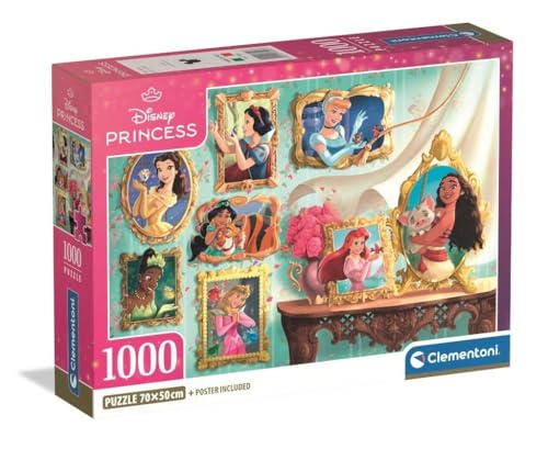 Clementoni Jigsaw Puzzles 1000 Pieces Disney Princess, Puzzle for Adults 14-99 Years, Compact Box, 37046 - Image 3