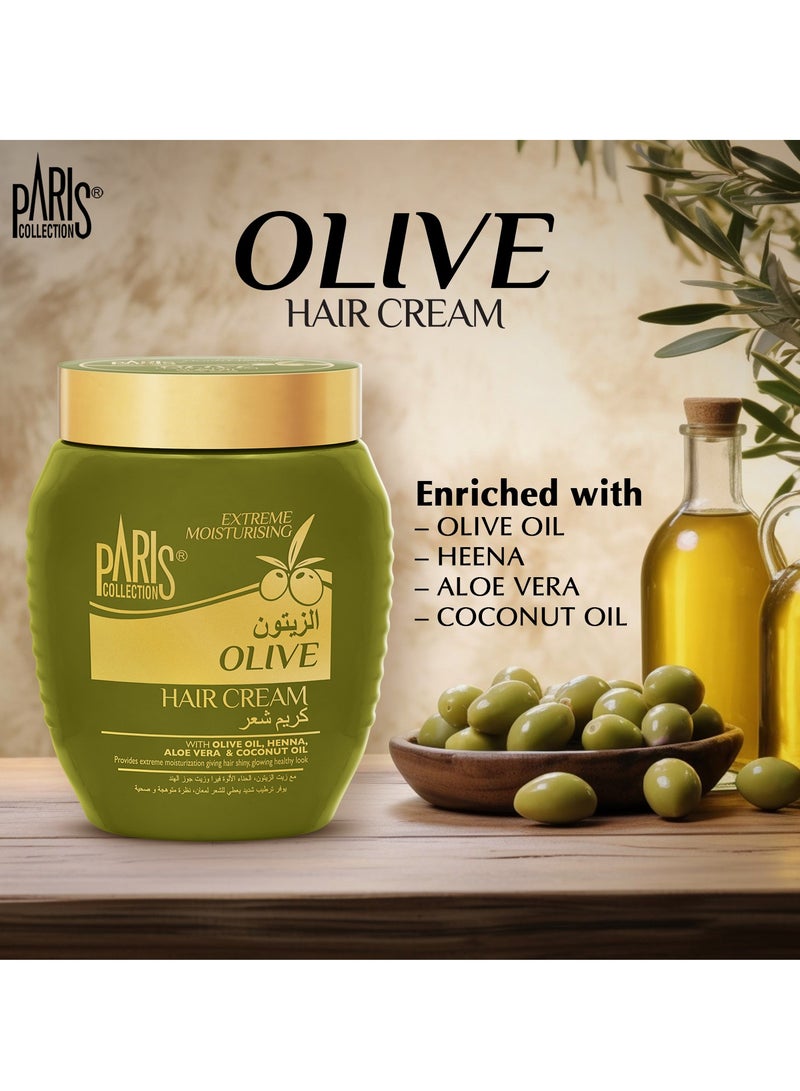 Paris Collection Olive Hair Cream Unisex 475ml - Image 3