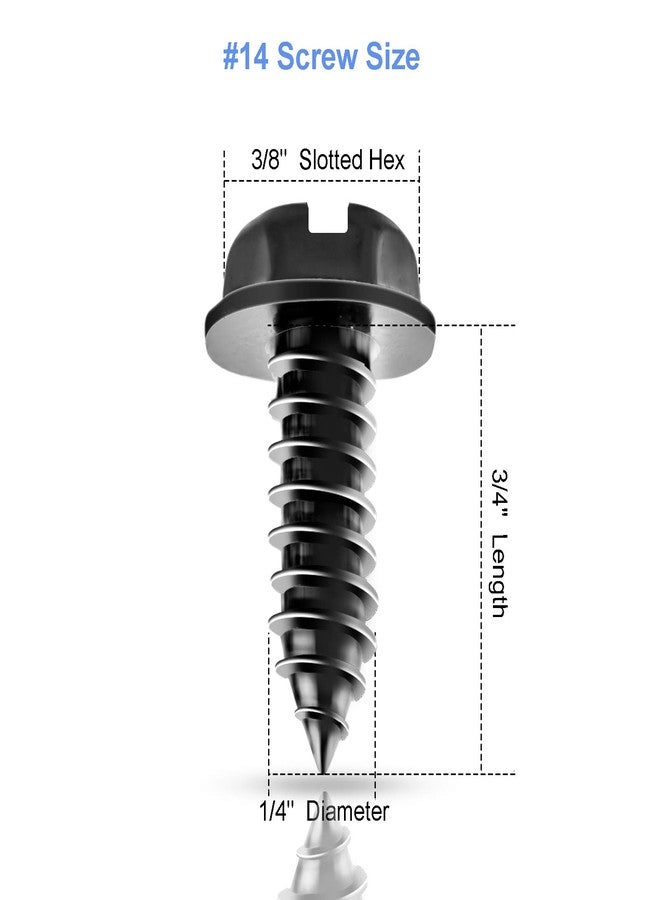 Valardoh 8 Premium Stainless Steel License Plate Bolts, Rustproof and Anti-Rattling License Plate Screws (Black) (Black-8Pcs) - Image 2