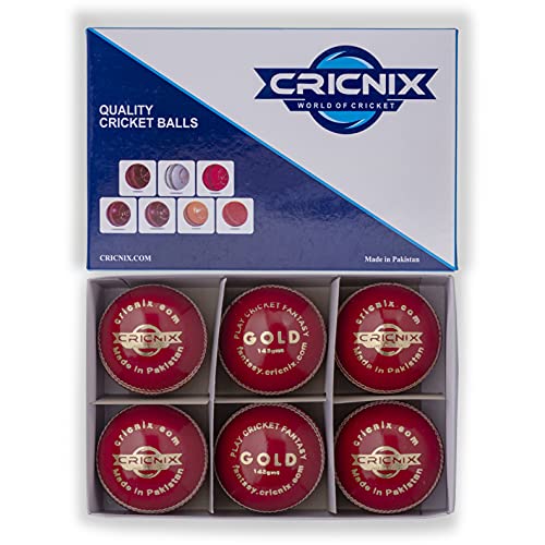 Cricnix Junior Cricket Ball for Cricket Bat | 5oz Leather Ball Designed for Net Practice | Red Ball for Sport Outdoor | Multiple Set Options for Junior Cricket Game - Image 5