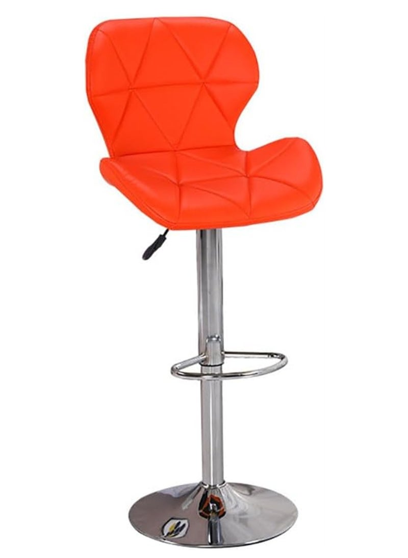 Generic Height Swivel Bar Stool, Bar Chairs with Back, Modern Kitchen Counter Height Barstools, Armless Kitchen Island Stool, for Home Bar Restaurant Kitchen (Orange)  - Image 3