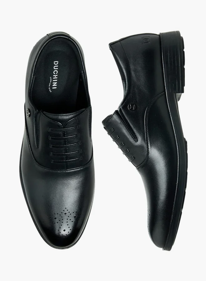 DUCHINI Men Slip-On Leather Oxford Shoes