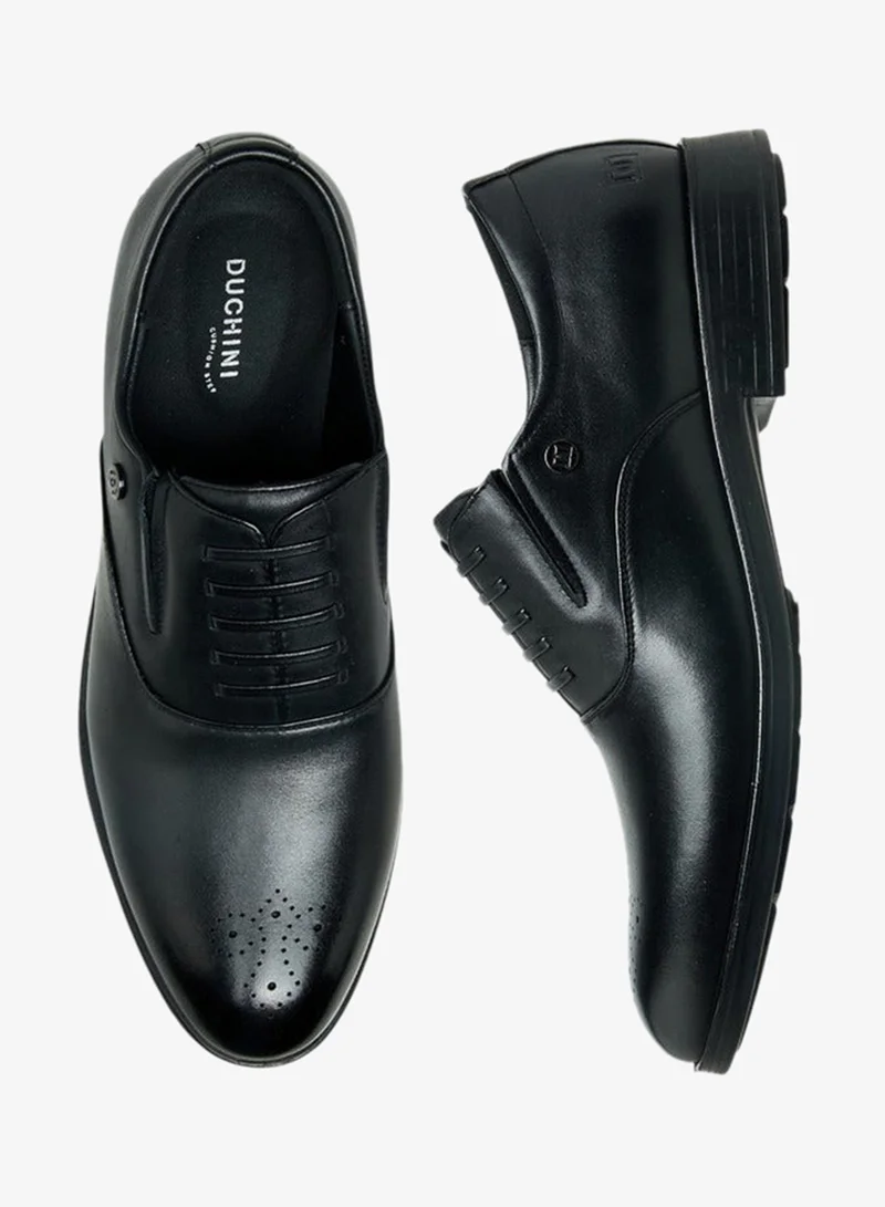 DUCHINI Men Slip-On Leather Oxford Shoes