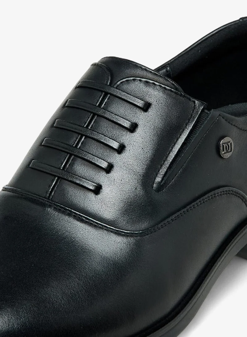 DUCHINI BLACK Men Slip-On Leather Oxford Shoes for Men | Best Price UAE