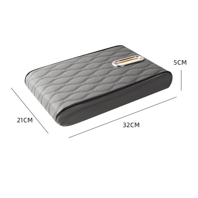 Car Center Console Pad, Universal Car Armrest Seat Box Cover with Built-in Tissue Box, Car Interior Accessories, Auto Memory Foam Leather Armrest Cover Protector for Most SUVs, Trucks, Cars (Beige) - Image 4