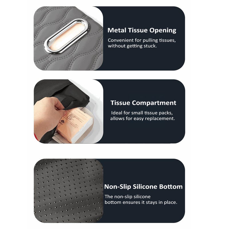 Car Center Console Pad, Universal Car Armrest Seat Box Cover with Built-in Tissue Box, Car Interior Accessories, Auto Memory Foam Leather Armrest Cover Protector for Most SUVs, Trucks, Cars (Beige) - Image 5
