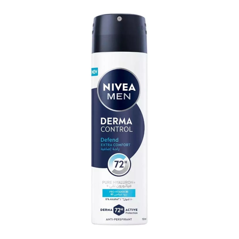 Nivea Men Derma Control Defend Extra Comfort Anti Perspirant Body Spray- 150ml