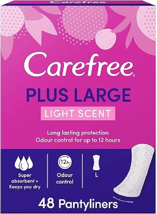 Carefree CAREFREE PLUS LARGE LIGHT SCENT 48 PCS