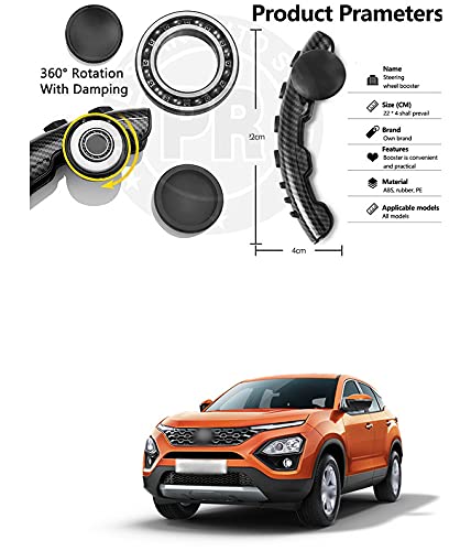 PRIKNIK Steering Wheel Grip Cover Non-Slip Sporty Design for 15 Inch Steering Wheel Compatible with T-ata H-arrier - Image 4