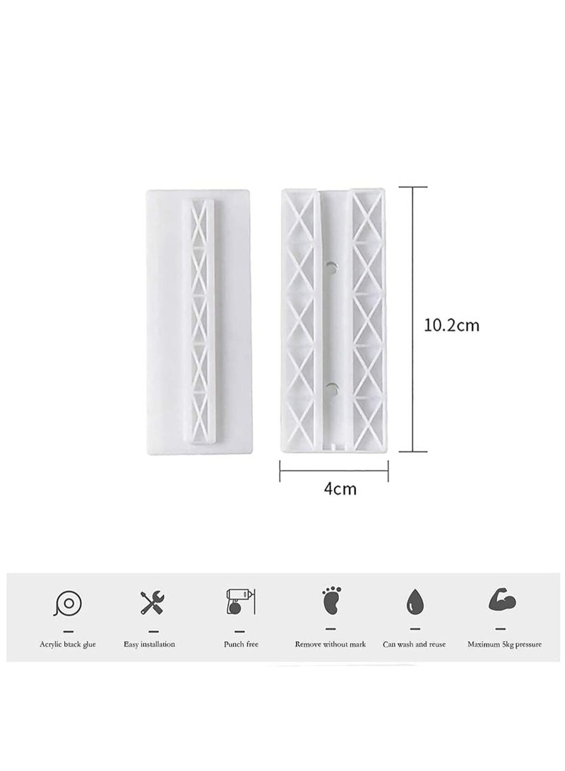 Suntown حامل شريط الطاقة 2 عبوة، مثبت واقي من زيادة التيار، نظام إدارة كابلات مثبت على الحائط، ذاتي اللصق بدون ثقب للتحكم عن بعد، جهاز التوجيه، الكمبيوتر، المطبخ، المنزل والمكتب - Image 4