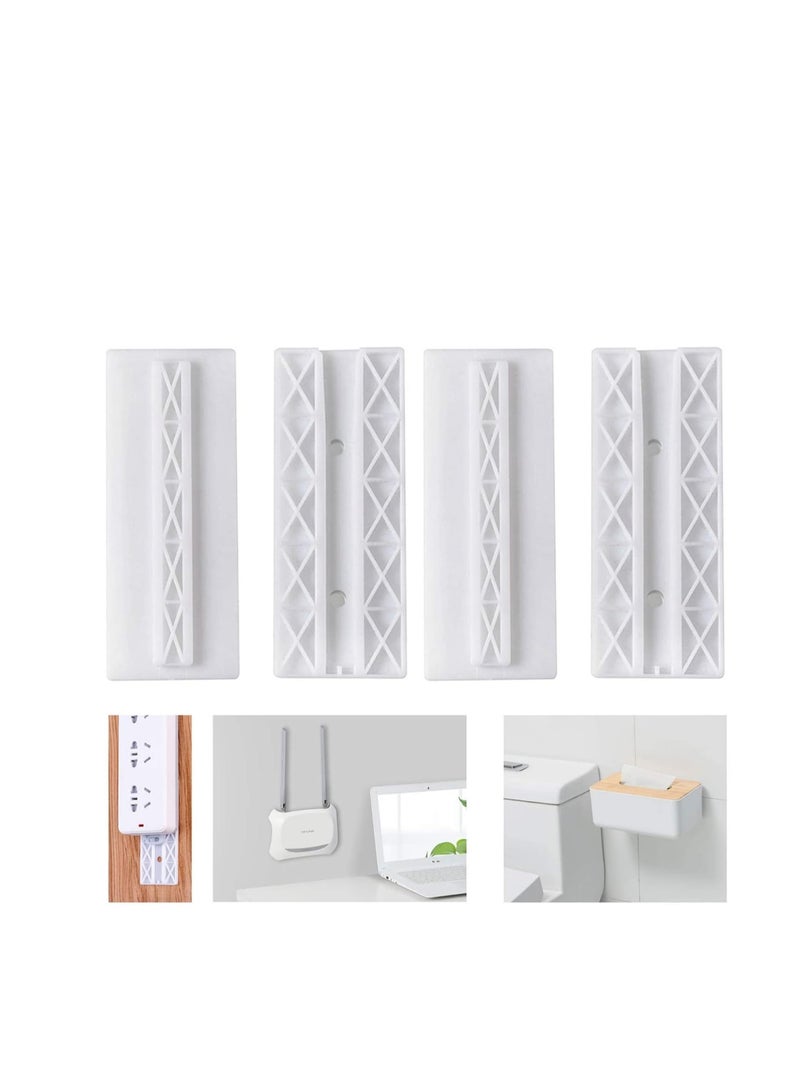 Suntown حامل شريط الطاقة 2 عبوة، مثبت واقي من زيادة التيار، نظام إدارة كابلات مثبت على الحائط، ذاتي اللصق بدون ثقب للتحكم عن بعد، جهاز التوجيه، الكمبيوتر، المطبخ، المنزل والمكتب - Image 1