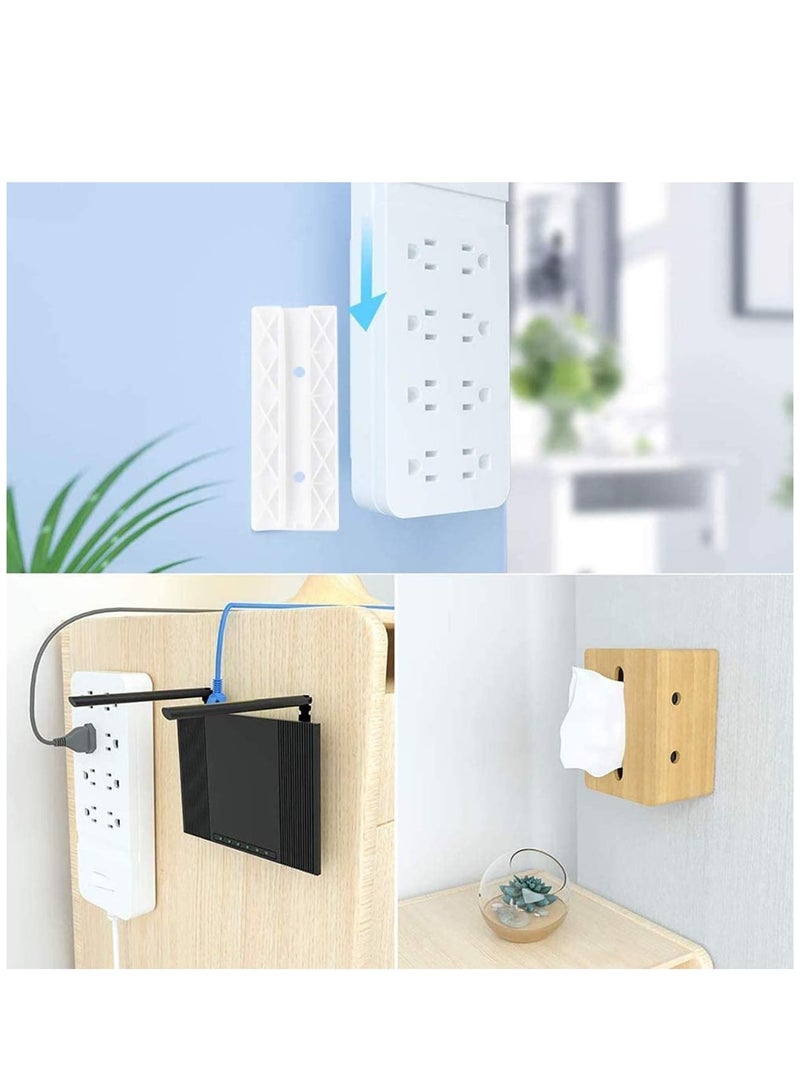 Suntown حامل شريط الطاقة 2 عبوة، مثبت واقي من زيادة التيار، نظام إدارة كابلات مثبت على الحائط، ذاتي اللصق بدون ثقب للتحكم عن بعد، جهاز التوجيه، الكمبيوتر، المطبخ، المنزل والمكتب - Image 5