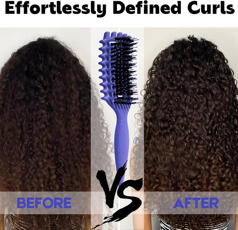MMBVSZ Curly Hair Brush Candybrush Curl Defining Brush for Detangling Shaping and Defining Curls for Women, Men, Wet & Dry Hair (Purple Pink) - Image 5