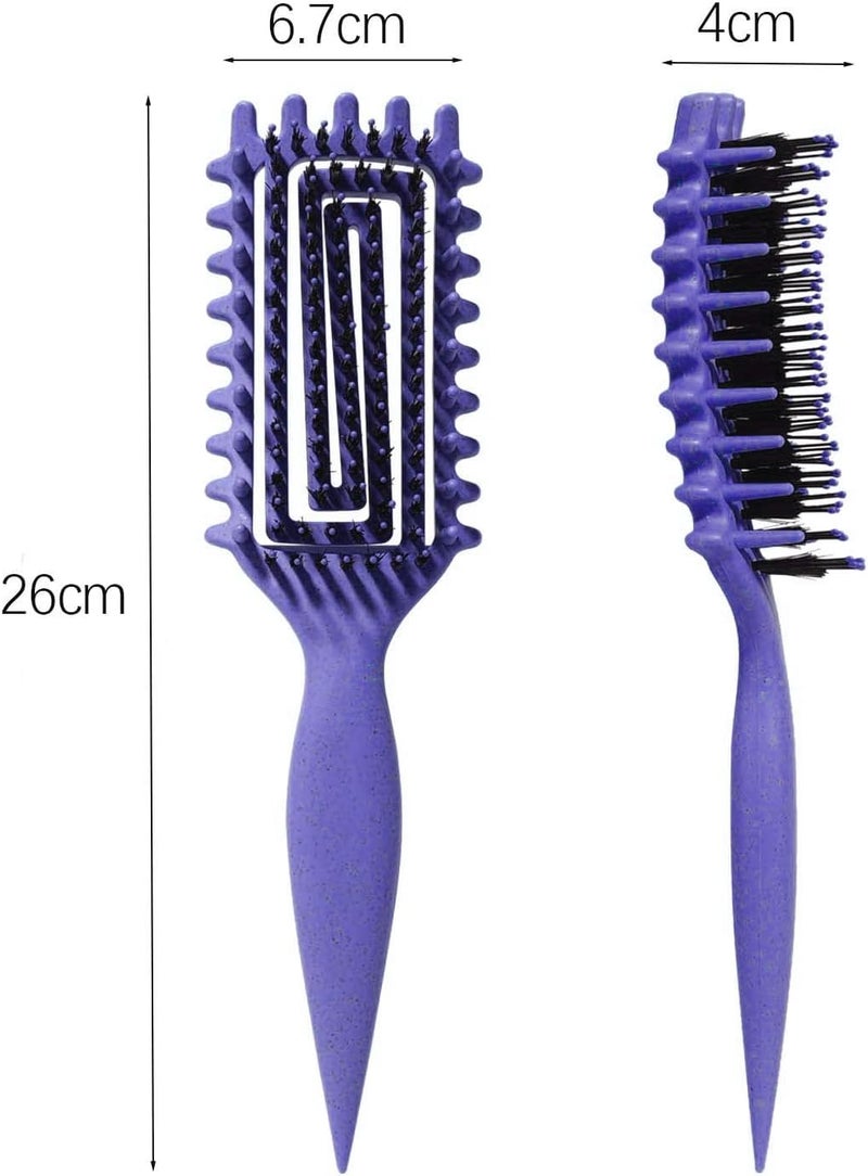 MMBVSZ Curly Hair Brush Candybrush Curl Defining Brush for Detangling Shaping and Defining Curls for Women, Men, Wet & Dry Hair (Purple Pink) - Image 4