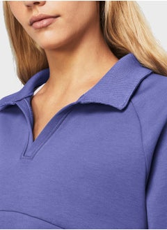 UNDER ARMOUR Unstoppable Fleece Rugby Crop Sweatshirt  - Image 3