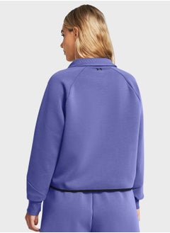 UNDER ARMOUR Unstoppable Fleece Rugby Crop Sweatshirt  - Image 2