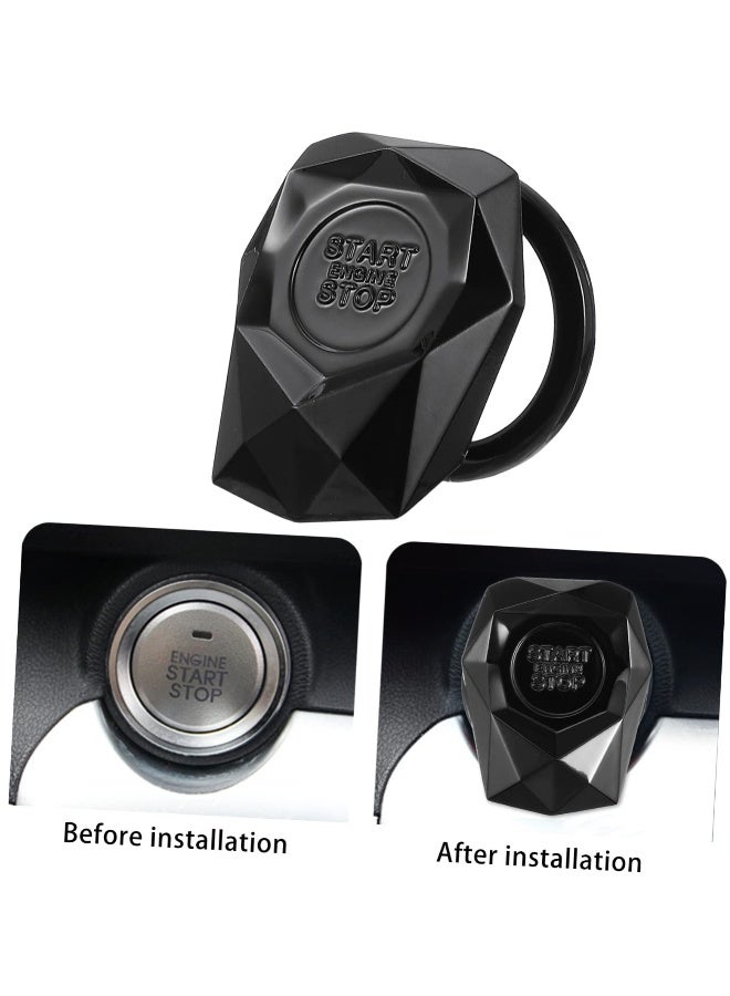 Car Engine Start Button Cover, Car Start Button Covers Key Ignition Cover Car Bling Ring Sticker Cap Ignition Accessories car Sticker fire Cover Iron Universal