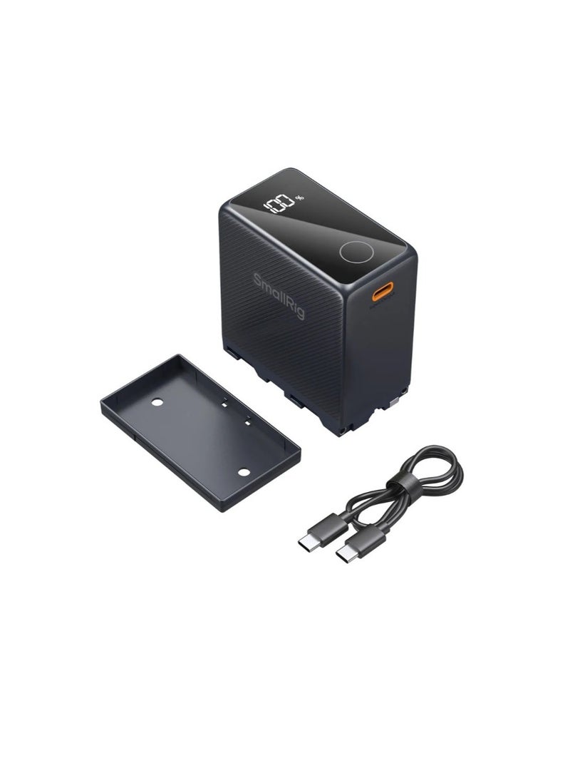 سمول ريج بطارية بديلة SmallRig NP-F970 – بطارية كاميرا قابلة لإعادة الشحن بسعة 10500 مللي أمبير، شحن سريع عبر USB-C بقوة 36 واط، شاشة OLED، متوافقة مع Sony NP-F970 / F750 / F550، وأضواء الفيديو LED والشاشات – الموديل 4469 - Image 2