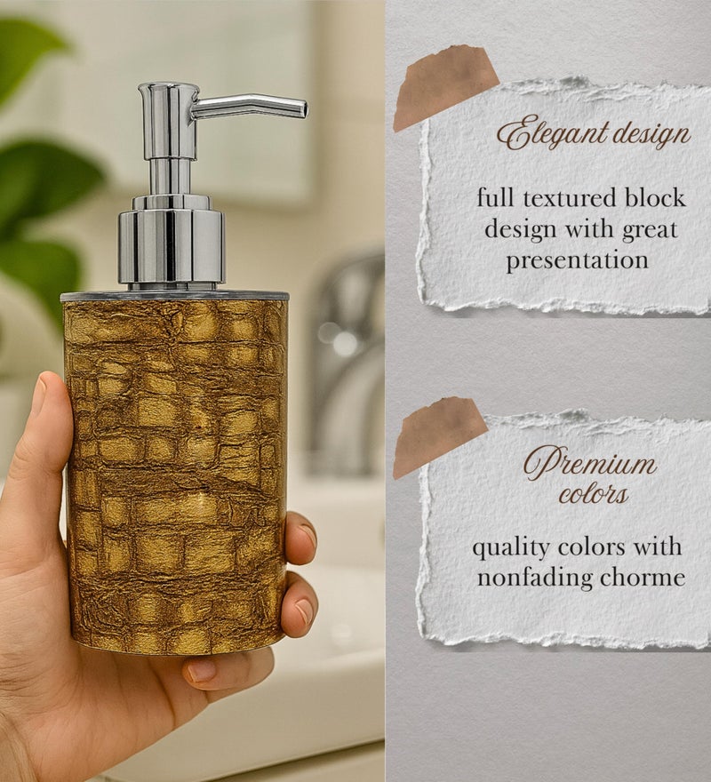 Emoh Roced Refillable Liquid Soap Dispenser – Unbreakable Plastic Pump Bottle for Handwash, Sanitizer, Lotion, or Shampoo | Reusable Bathroom & Kitchen Dispenser (250ml) (Wooden Marble, Pack of 1) - Image 2