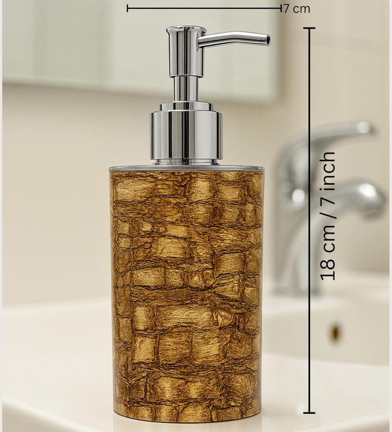 Emoh Roced Refillable Liquid Soap Dispenser – Unbreakable Plastic Pump Bottle for Handwash, Sanitizer, Lotion, or Shampoo | Reusable Bathroom & Kitchen Dispenser (250ml) (Wooden Marble, Pack of 1) - Image 5