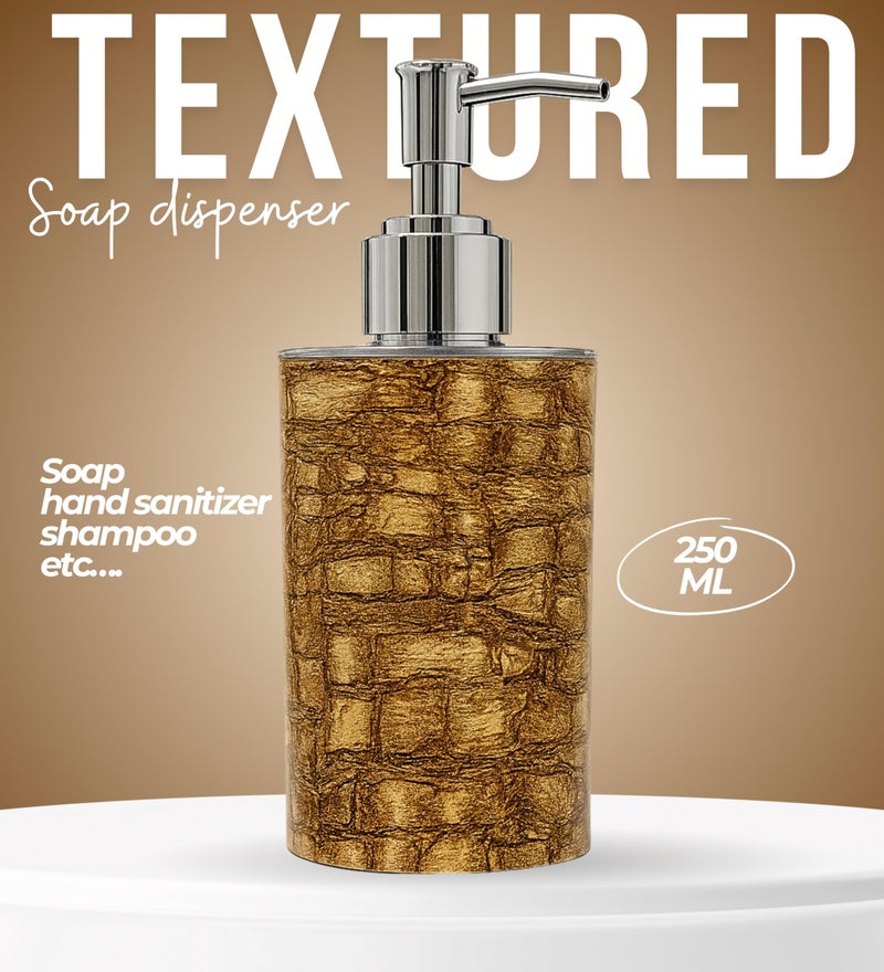 Emoh Roced Refillable Liquid Soap Dispenser – Unbreakable Plastic Pump Bottle for Handwash, Sanitizer, Lotion, or Shampoo | Reusable Bathroom & Kitchen Dispenser (250ml) (Wooden Marble, Pack of 1) - Image 4