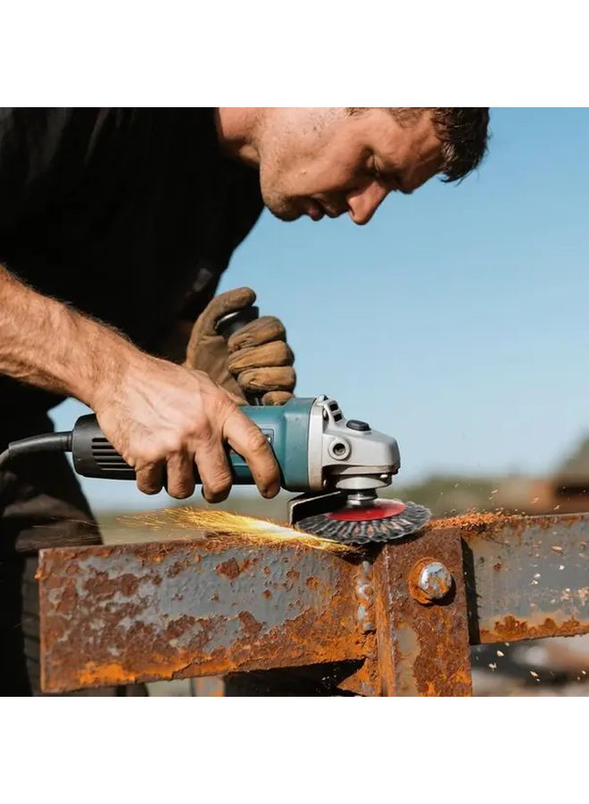 4Pcs 4 1 2 Inch Angle Grinder Wire Cup Twist Press Brush Set Metal Rust Remover - Image 4