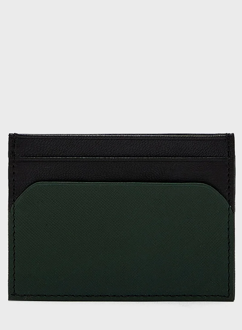 Robert Wood Genuine Leather Saffiano Texture Card Holder