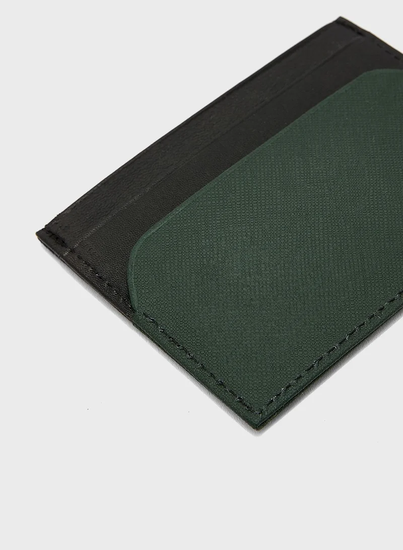 Robert Wood Genuine Leather Saffiano Texture Card Holder