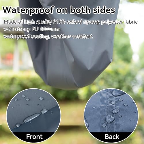 Hikeman Tent Footprint - Waterproof Camping Tarp, Heavy Duty Tent Floor Saver, Ultralight Ground Sheet Mat for Hiking, Backpacking, Hammock, Beach - Storage Bag Included(PU3000mm,300 * 300CM) - Image 2