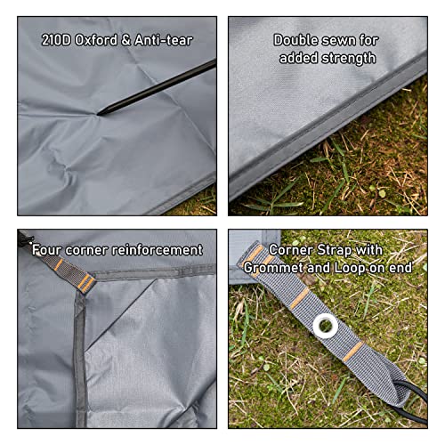Hikeman Tent Footprint - Waterproof Camping Tarp, Heavy Duty Tent Floor Saver, Ultralight Ground Sheet Mat for Hiking, Backpacking, Hammock, Beach - Storage Bag Included(PU3000mm,300 * 300CM) - Image 3