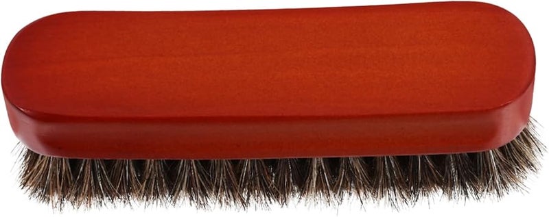 فرشاة تنظيف الأحذية من شعر الحصان، منظف أحذية محمول للرجال والنساء، أسود - Image 1