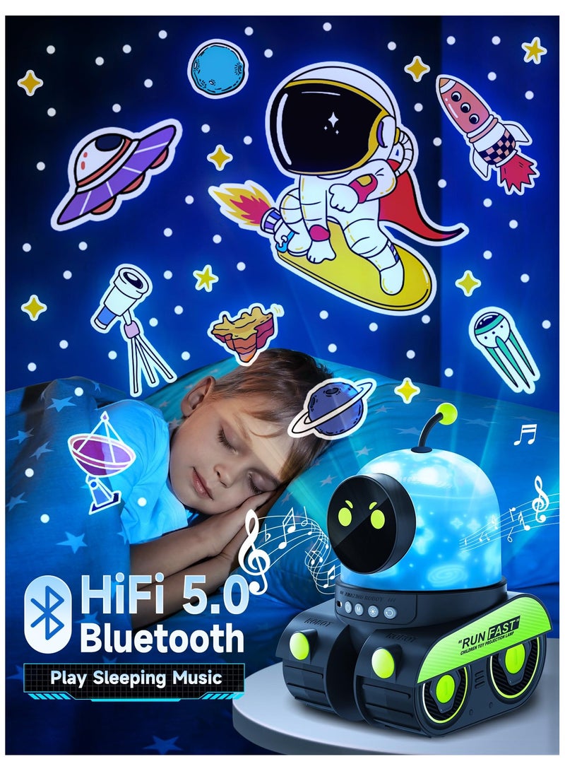SYOSI Projector Night Light for Kids, 84 Lighting+12 Films Nightlight for Kids Room, 360° Rotate Kids Night Light Projector, Bluetooth Speaker+Rechargeable Star Night Light Projector for Kids Room Boy  - Image 5