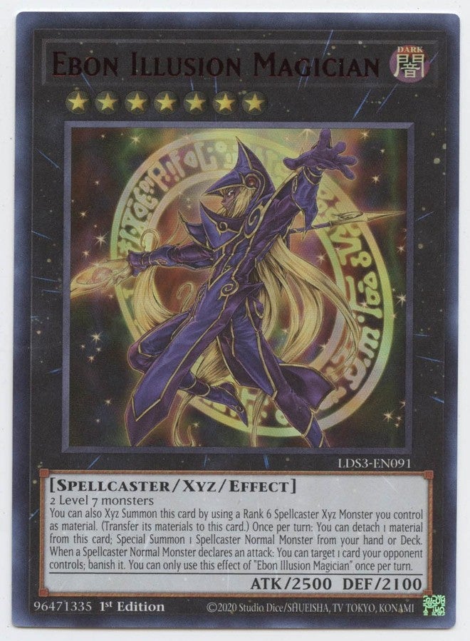 Ebon Illusion Magician (Red) - LDS3-EN091 - Ultra Rare - 1st Edition
