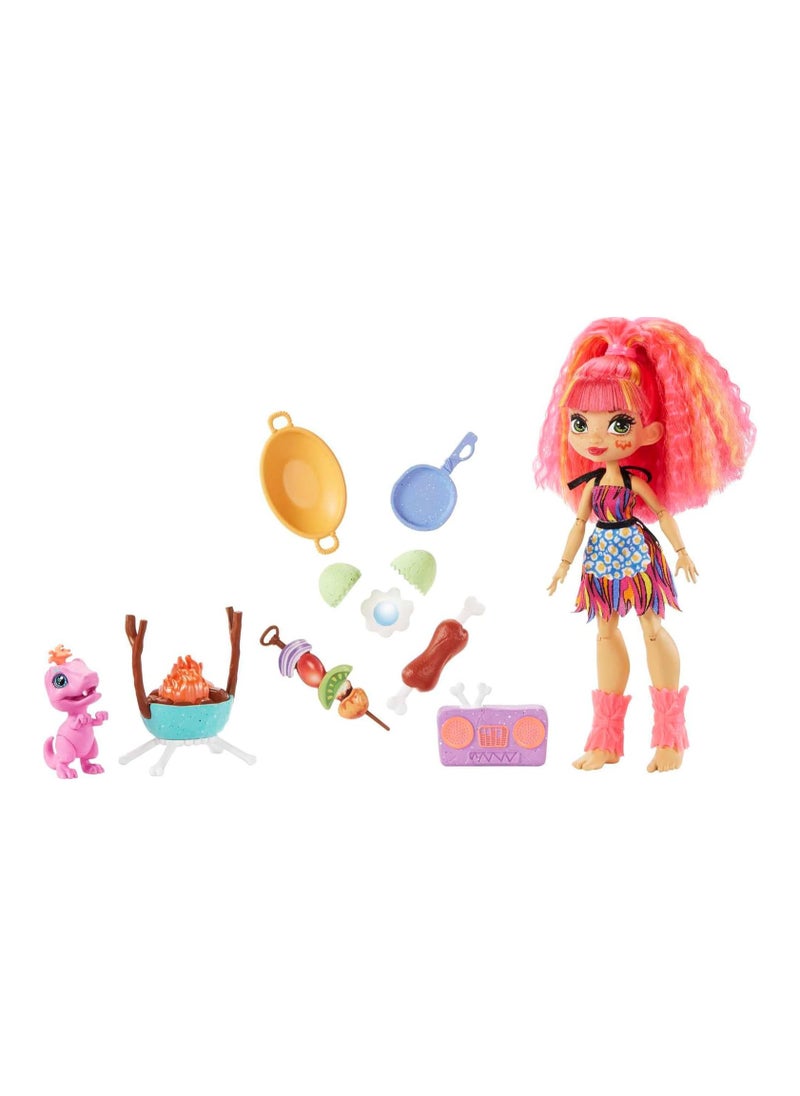 Cave Club Cave Club Mattel Blazin' BBQ Adventure Playset with Emberly Doll  - Image 2