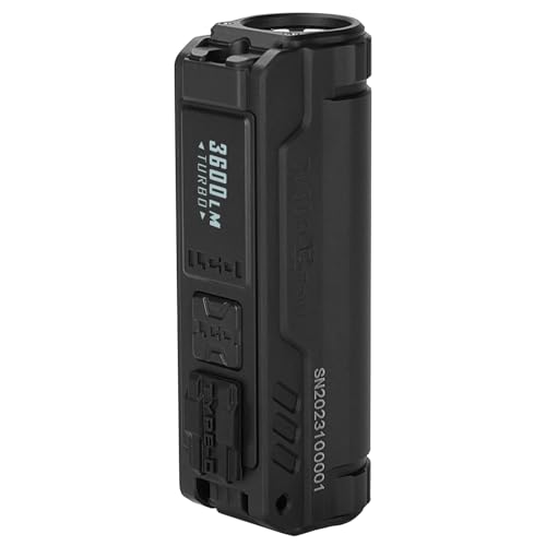 IMALENT BL50 Rechargeable EDC Flashlight 3600 Lumens, UV Light and White LED, High Lumens Portable Flashlights Dual Light Source Pocket Lights for Emergency and Camping (Black) - Image 1